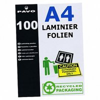 100 Laminierfolien Laminiertaschen Folientaschen A4 2x75 mic Günstig!