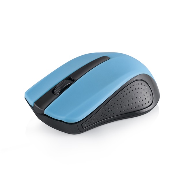 MODECOM Egér Notebook Vezeték Nélküli - WM9 (Kék-Fekete; Optikai érzékelő; 1200DPI; micro vevő)