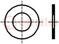 B6X12X0.2//B1976-100st Unterlegscheibe; rund; M6; D=12mm; h=0,2mm; Stahl;...