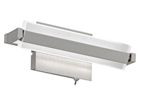 Moderne Led Wandleuchte Mit Schalter Nickel Matt Acryl Weiss