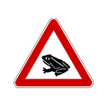 Panneau d'avertissement amphibiens migrateurs