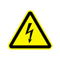 Warning sign EN ISO 7010 W012 warning of electricity