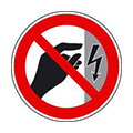 Do not touch, case under voltage