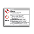 Hazardous material labels Corrosive according to GHS