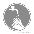 Hinweisschild: 'Hände waschen'