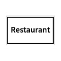 Information signs restaurant