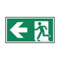Emergency exit left with arrow