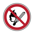 No open flame; Fire, open ignition source and smoking prohibited