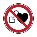 No access for people with active implanted cardiac devices