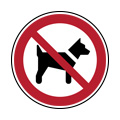 Prohibido el ingreso con animales