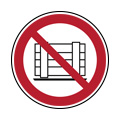 Prohibido depositar materiales