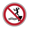Prohibido saltar al agua