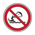 Prohibida la práctica de kitesurf