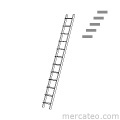 Single ladder with treads