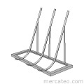 Semi vertical bicycle rack