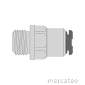 Threaded push-in connection