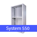 System 550 shelving