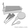 Percussion instruments set