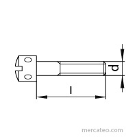 DIN 404 Kreuzlochschrauben mit Schlitz M 6 x 10, 5.8 verzinkt farblos
