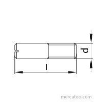 DIN 427 Schaftschrauben mit Schlitz/Kegelkuppe M4 x 30 A1 blank