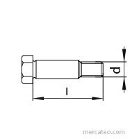 DIN 610 Sechskant-Paßschrauben mit kurzem Gewinde M 16 x 50 10.9 blank