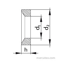DIN 6319 Kegelpfannen für Gewinde M12 (14,2x5), Form D, Stahl blank, einsatzgehärtet