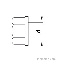 Produktbild zu DIN6331/10 M16 blank Sechskant-Flachbundmutter 1.5 d