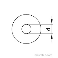 Washer; spring,conical; M2; D=5mm; h=0.6mm; spring steel; DIN 6796