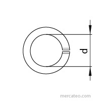 Rondella; elastica; M8; D=12,7mm; h=2mm; acciaio inox A2; DIN 7980
