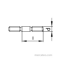 DIN 835 Stiftschrauben, Einschraubende = 2d, M 10 x 65 A4 blank