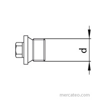DIN 910 Verschlussschrauben mit Außensechskant, zylindrisches Fein-Gewinde M 26 x 1,5 x 30, A4 blank, mit Bund