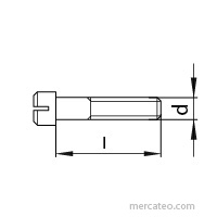 DIN 920, Flachkopfschraube mit Schlitz, M 4x12, A2