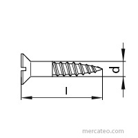 Produktbild zu DIN97 6.0 x 40 verzinkt Holzschraube Senkkopf mit Schlitz