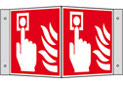 wolkdirekt 'Brandschutzschild, nachleuchtend, Winkelschild, Brandmelder, Größe: 20 x 20 cm' bei Mercateo kaufen...