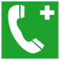 ALT: Erste-Hilfe-Schild 'Notruftelefon'