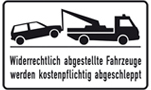 wolkdirekt 'Widerrechtlich abgestellte Fahrzeuge werden..Haltverbotsschild, Alu, 40x25 cm' bei Mercateo kaufen...