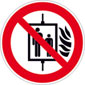 wolkdirekt 'Verbotsschild Aufzug im Brandfall nicht benutzen, Folie Größe: 20,0 cm' bei Mercateo kaufen...