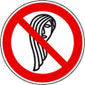 wolkdirekt 'Bedienung mit langen Haaren verboten Verbotsschild selbstkl. Folie, Größe 10cm' bei Mercateo kaufen...