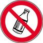 wolkdirekt 'Flaschen hinauswerfen verboten Verbotsschild selbstkl. Folie, Größe 20cm' bei Mercateo kaufen...