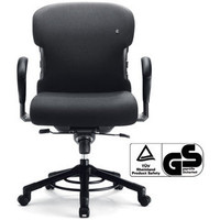 Classicline Drehstuhl XXXL Stoff mit auf fH schwarz 56cm Classicline Arbeitsstuhl hoch