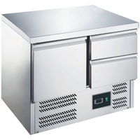 SARO Kühltisch mit Tür und Schubladen, Modell ES 901 S/S TOP 1/2 - Material: