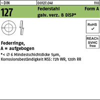 DIN 127 Federstahl A 14 gal Zn 8 DiSP (Dickschichtpass.) gal ZnDi VE=S