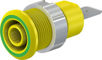 4 mm Sicherheitsbuchse grün/gelb SLB4-F6,3/N-X