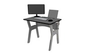 Black MDF work-from-home desk type 4