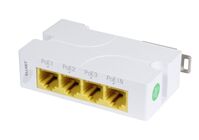 ALLNET Switch unmanaged 4 Port • 4x GbE • PoE Budget 24W • 3x PoE af out 1xPoE at 30W in• Lüfterlos, DIN, PD-Input • ALL-SGI8004P