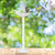 Relaxdays Vogeltränke Gusseisen, Gartendeko antiker Stil, Vogelfutterstelle für Wildvögel, stehend, 40 cm hoch, Farbwahl