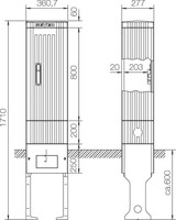 Anschlusssäule FB1 BH5 SL172