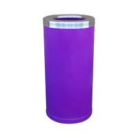 Colonial Litter Bin - 70 Litre - Stainless Steel Flip Top Lid - Purple (10-14 working days)