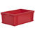 44L Euro Stacking Container - Solid Sides & Base - 600 x 400 x 220mm - Red