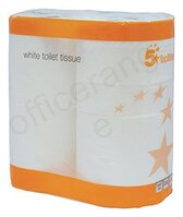 5 Star Toilet Tissue White 200mm Sheet per roll [Pack of 36]